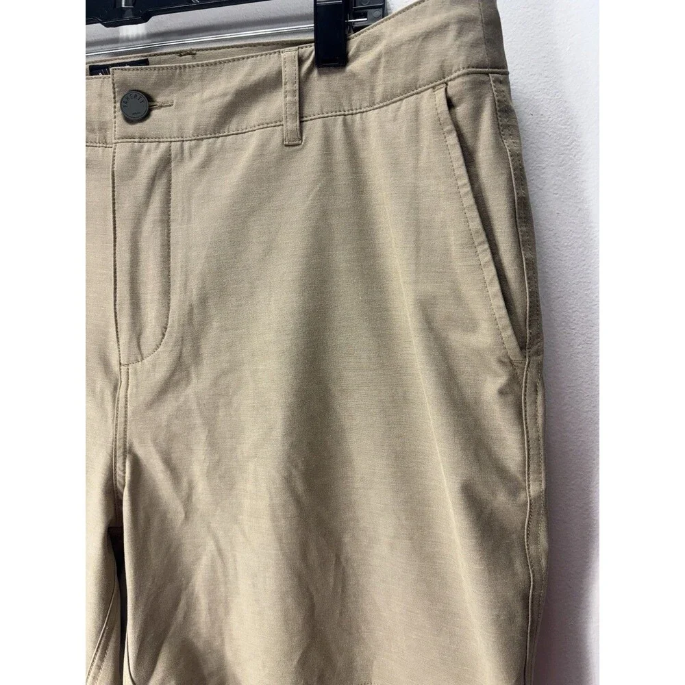Faherty All Day Shorts Performance Stretch Chino Mens Khaki Drawstring Sz 36